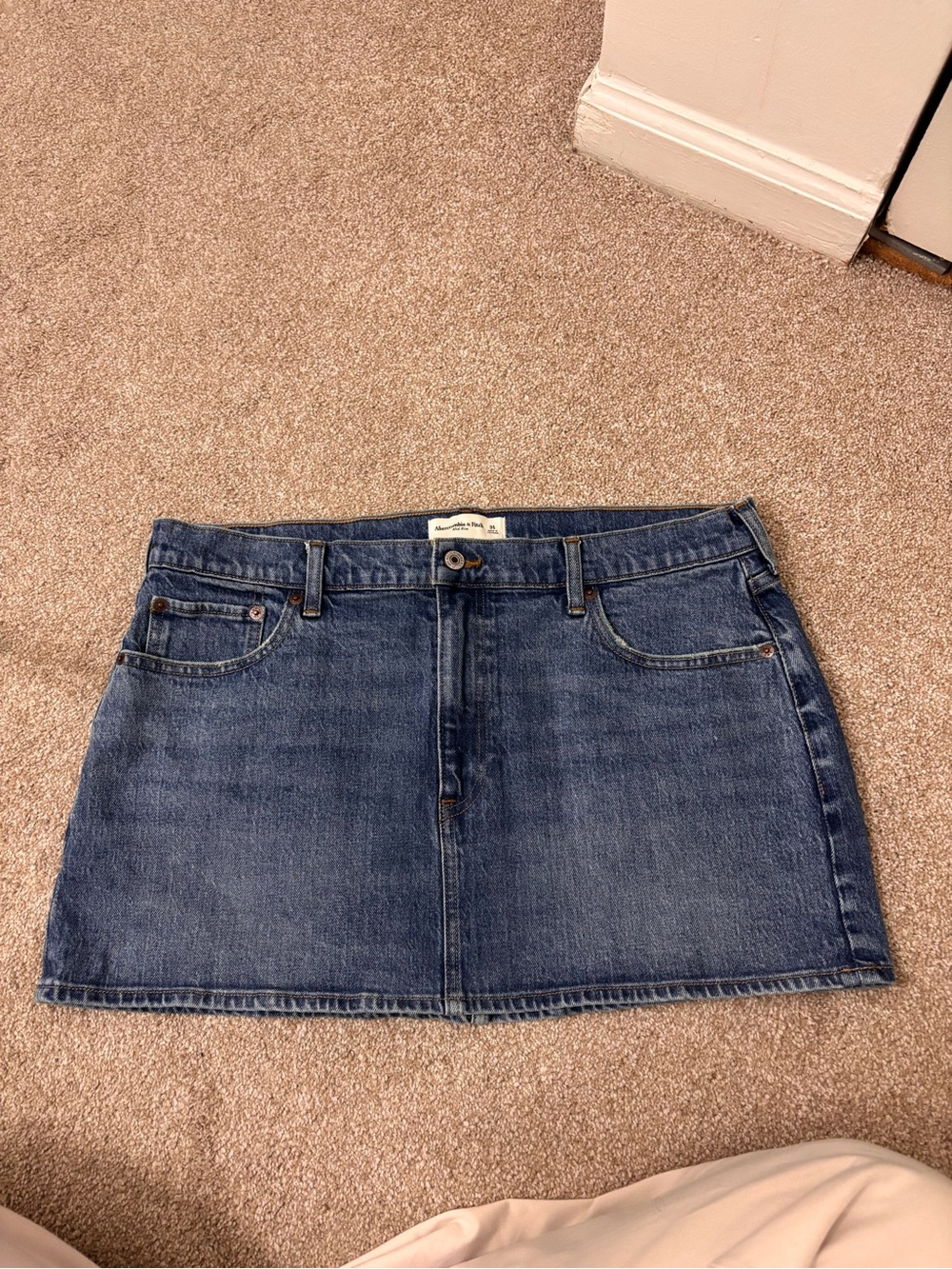 Abercrombie & Fitch Dark Blue Denim Mini Skirt